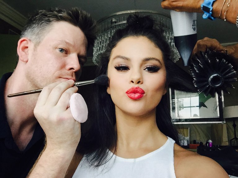 Jake Bailey and Renato Campora prepare Selena Photo: Selena Gomez