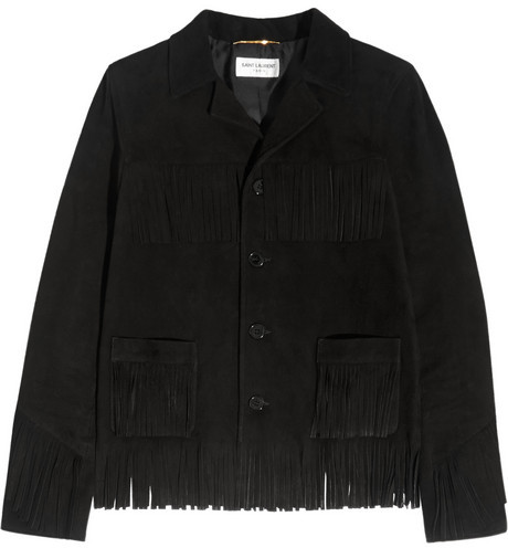 Saint Laurent fringe suede jacket