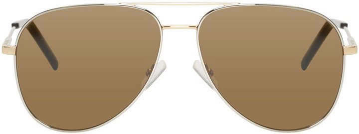 Saint Laurent silver classic II aviator