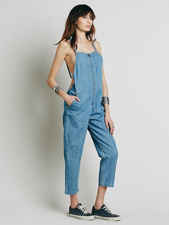 Free People Chambray Shapeless One Piece