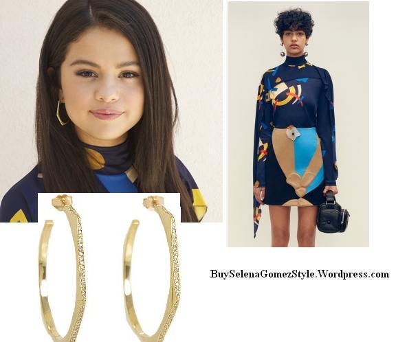 Selena Gomez blue abstract top instagram
