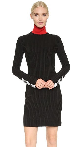 EDUN ribbed turtleneck dress