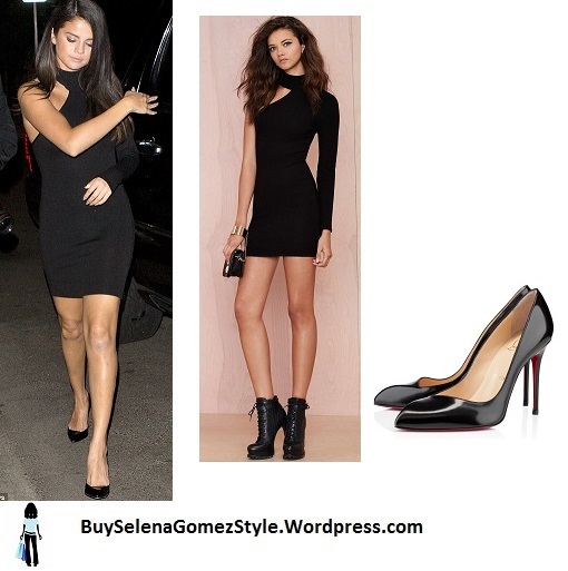 selena-gomez-black-bodycon-dress-instagram