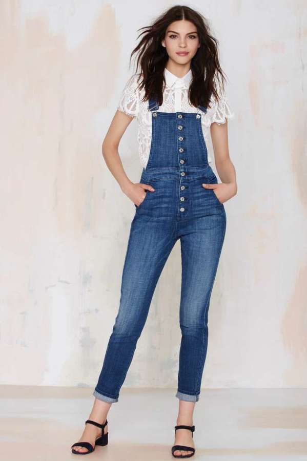 7 For All Mankind Janette Tapered Overalls