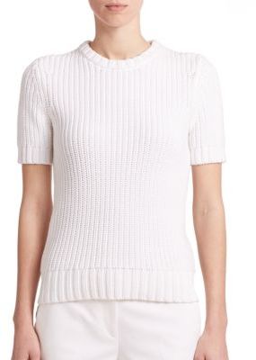 Michael Kors Ribbed Cotton Sweater Top