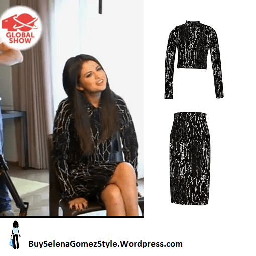 Selena Gomez black and silver dress 40 Global show Instagram