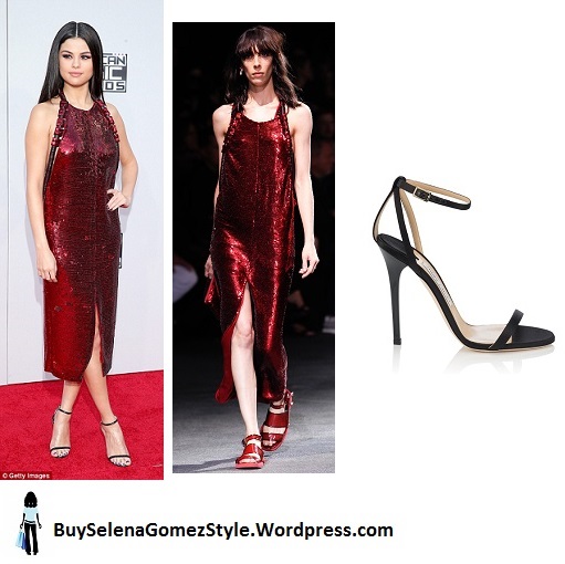 Selena gomez red sequin dress 2015 AMA instagram