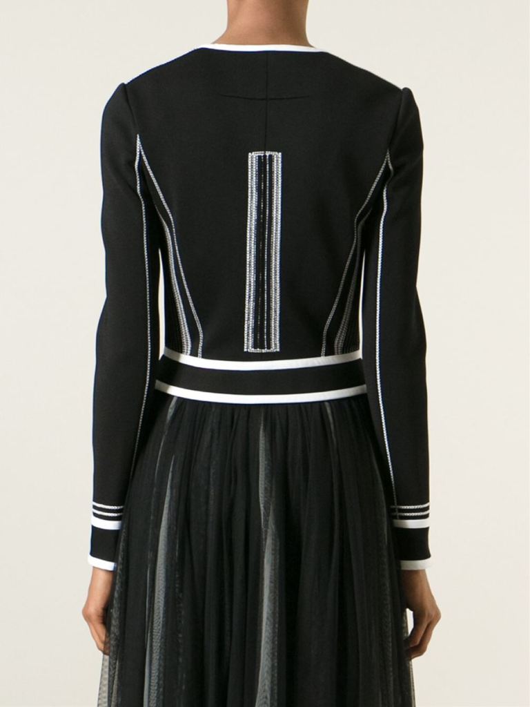 Givenchy black and white corset jacket back view