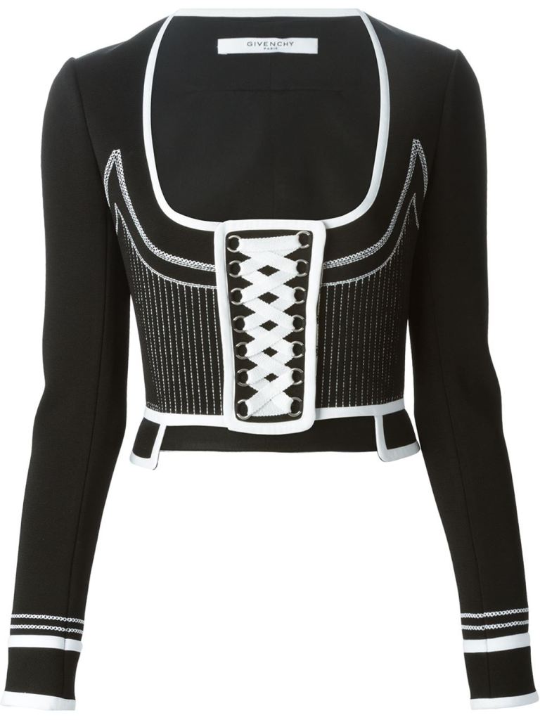 Givenchy black and white corset jacket