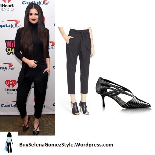 selena-gomez-black top and trousers-jingle-ball-2015-in-oakland instagram