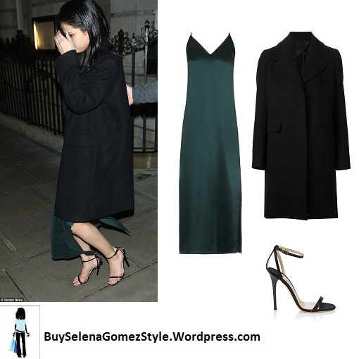 selena-gomez-green-dress-black-coat-niall-horan-london-instagram