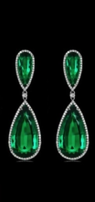 Jacob and co emerald drop earrings