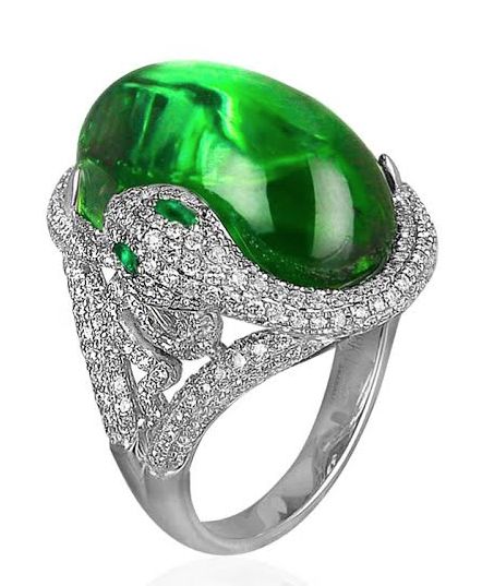 Jacob and co tourmaline snake ring