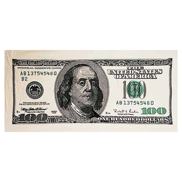100+Dollar+Bill+Beach+Towel