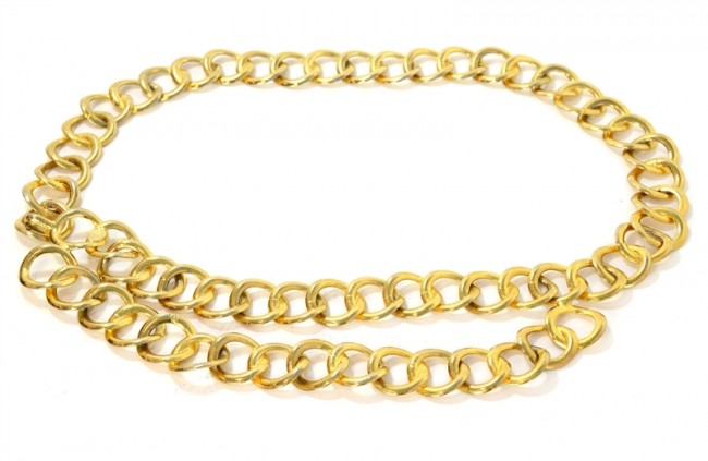 Chanel large gold chan belt