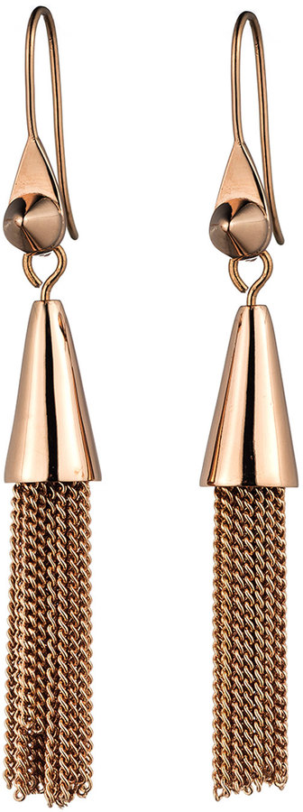 Eddie Borgo Small Chain Tassel Earrings
