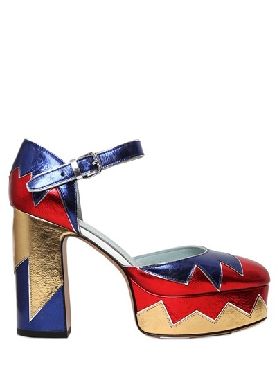 Marc Jacobs 110mm Victoria Metallic Leather Pumps