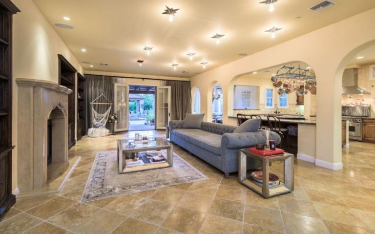 Selena Gomez kitchen seating