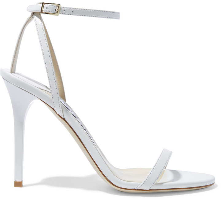 Jimmy Choo 'Minny' Leather Sandals White