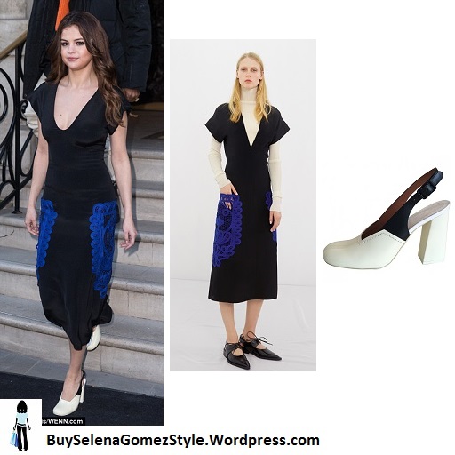 Selena Gomez black and blue dress London 2016 instagram