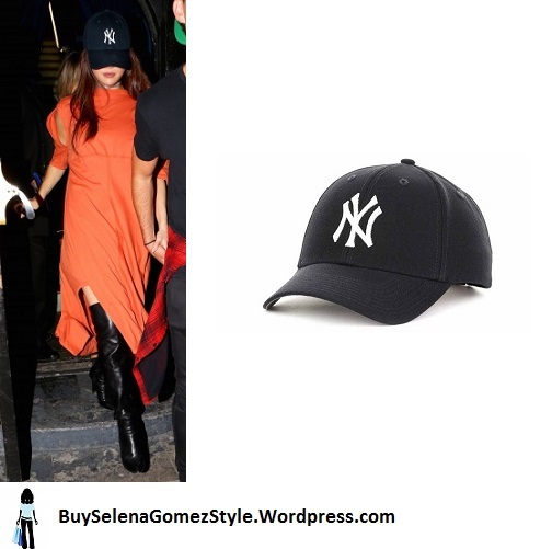 Selena Gomez orange dress black over the knee boots The Roxy MArch 2016 instagram