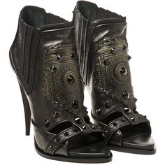 Givenchy Fall 2013 Patchwork studded leather ankle boots