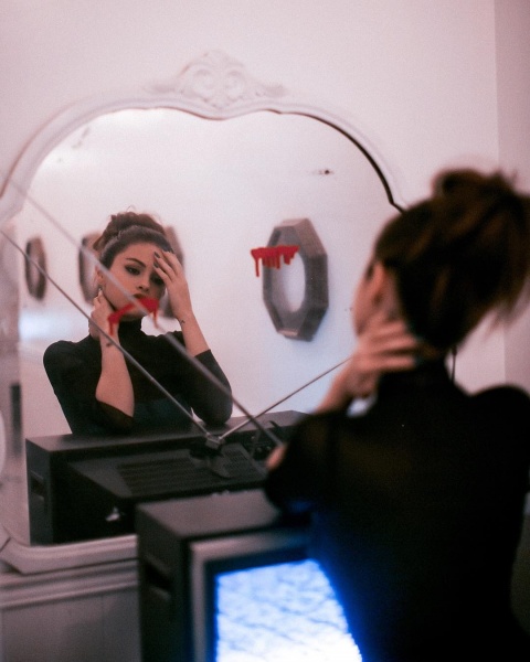 Selena Gomez black and denim top photo instagram revivaltour 3