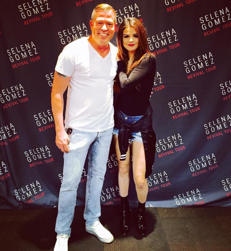 Selena Gomez black body black bomber jacket Ottawa Revival 2016 photo