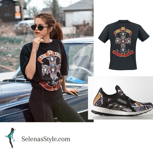 Selena Gomez Gun n Rose Tee Calgary cropped