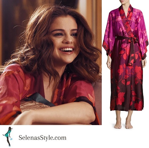 Selena Gomez red and orange robe instagram