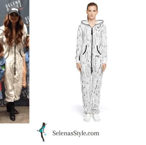 Selena Gomez white jumpsuit Revival Tour
