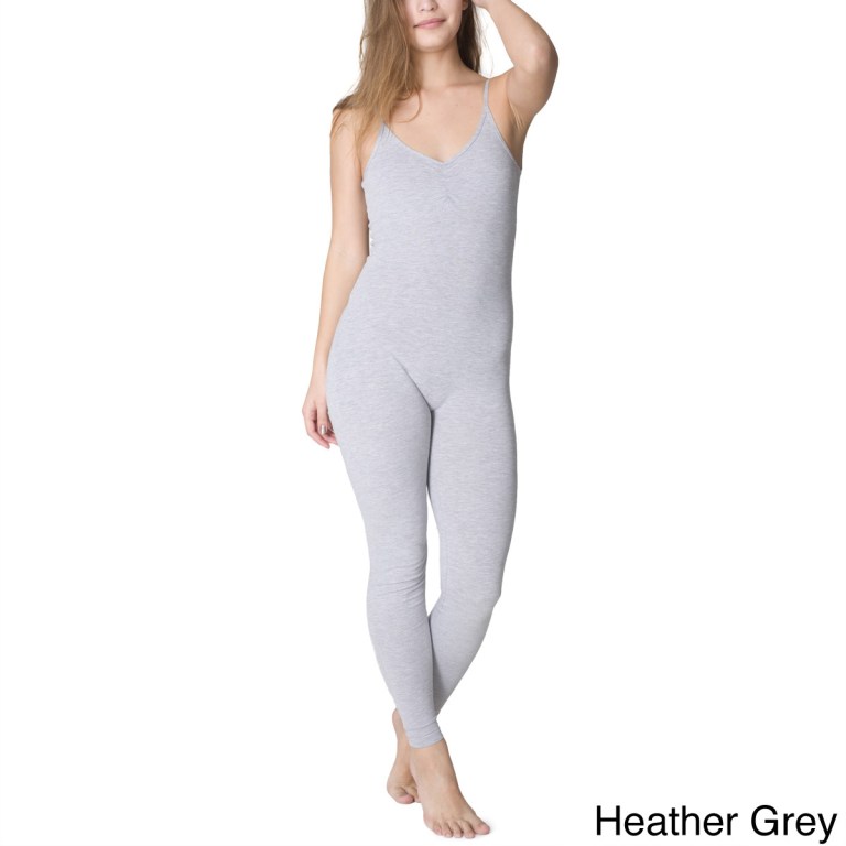 American-Apparel-Womens-Cotton-Spandex-Unitard-heather grey