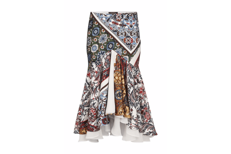 Louis Vuitton Asymetric Printed Skirt