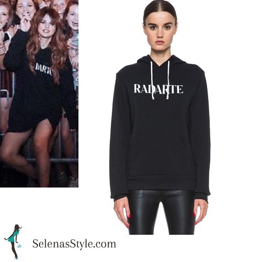 Selena Gomez black Radarte hoodie Atlanta Revival Tour instagram.jpg