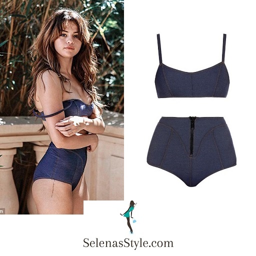 Selena Gomez denim bikini photo instagram
