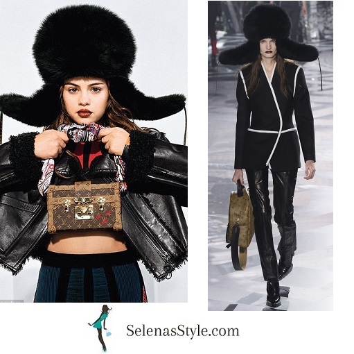 Selena gomez fur hat Louis Vuitton campaign 2016 photo instagram