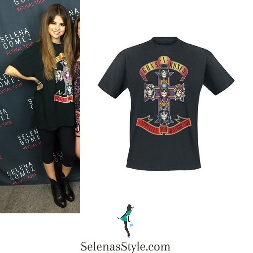Selena gomez Guns n Rose t-shirt Revival Tour Louisville instagram