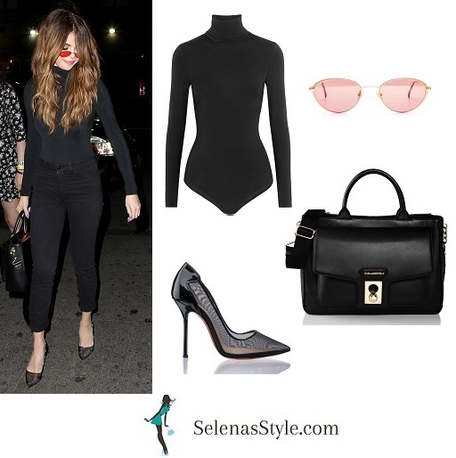 Selena Gomez red sunglasses NYC instagram