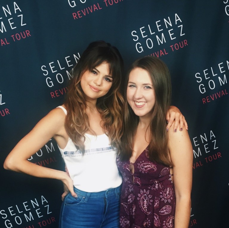 Selena Gomez white bacode tank Chicago Revival Tour photo caitlinbrown