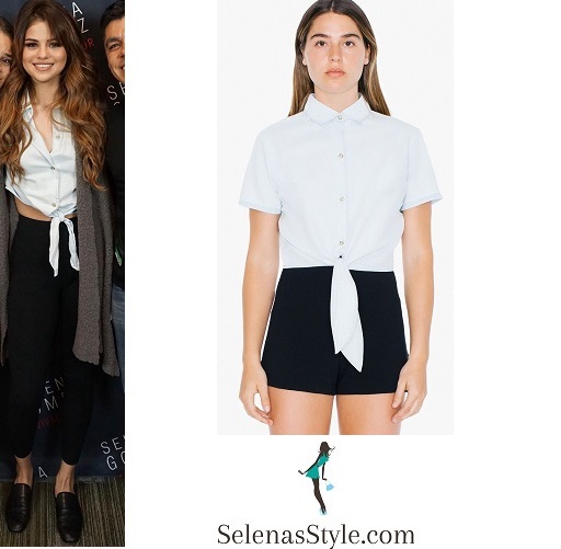 Selena Gomez white tie shirt New Orleans Revival Tour instagram