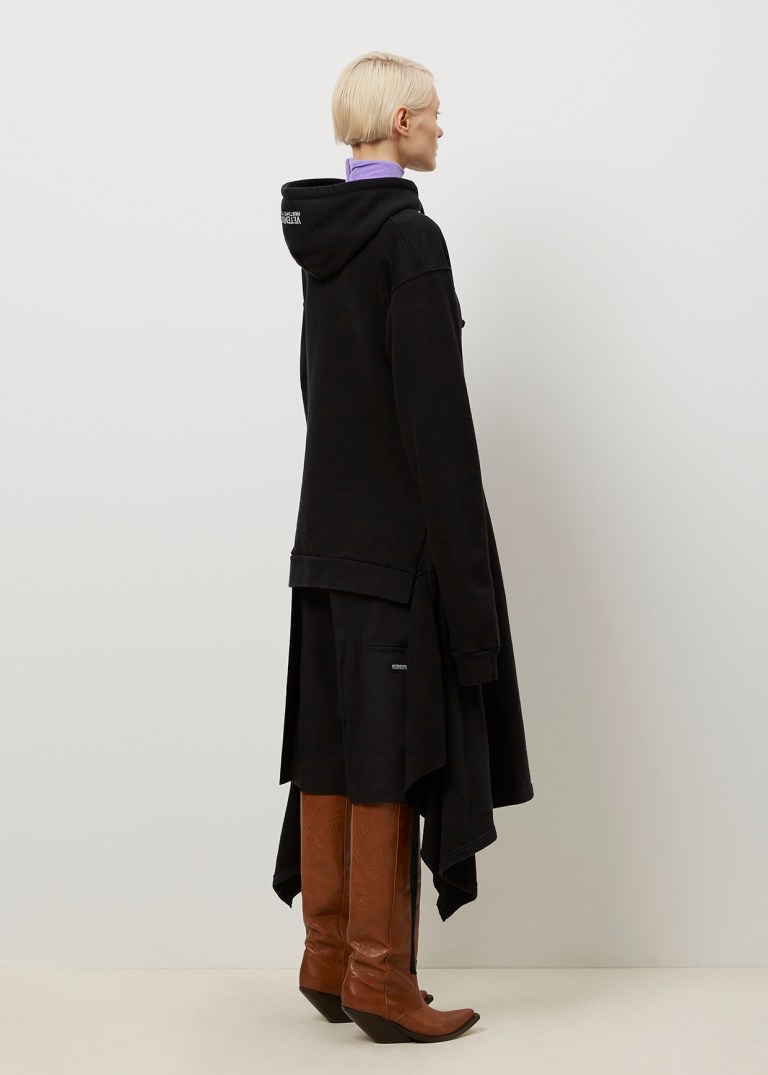 Vetements Black hoodie Dress back view