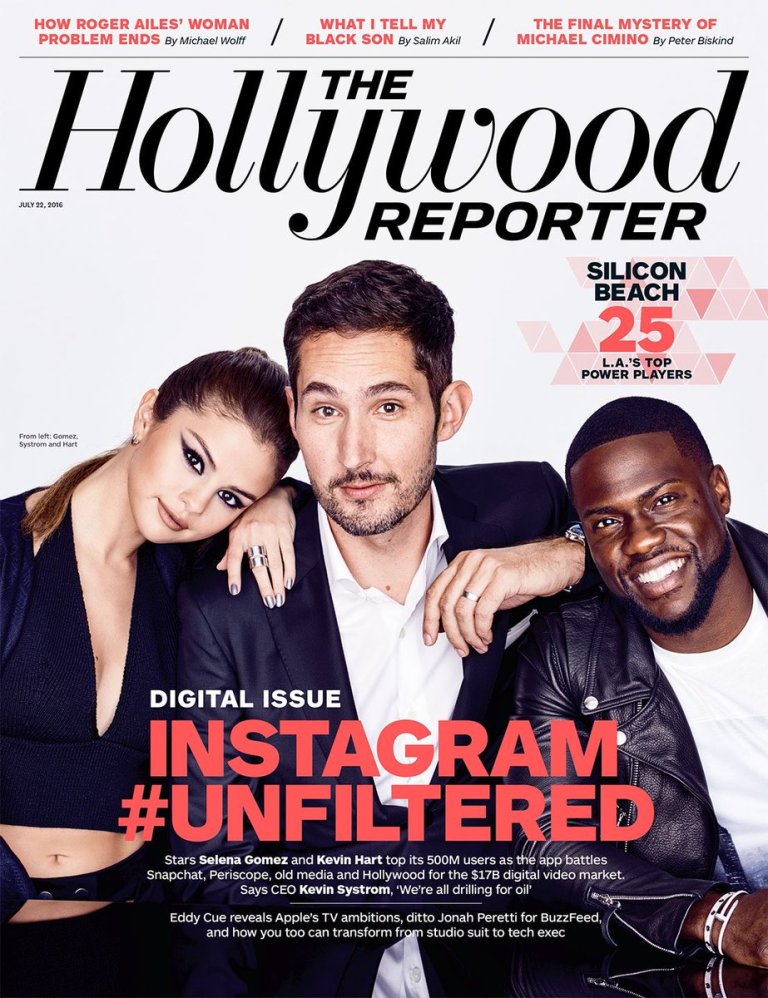 Selena Gomez black cropped top The hollywood Reporter cover July 2016