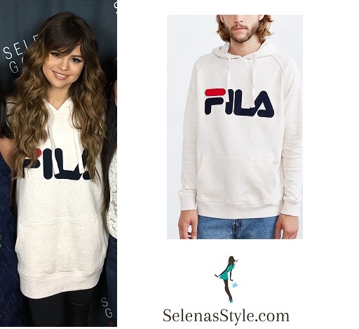 Selena gomez white fila hoodie sweatshirt Phoenix Revival Tour instagram