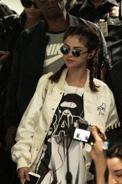 Selena Gomez white satin bomber jacket Philippines photo inquireredotnet
