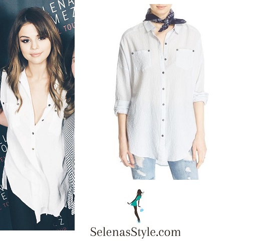 Selena gomez white shirt Anaheim Revival Tour instagram.jpg