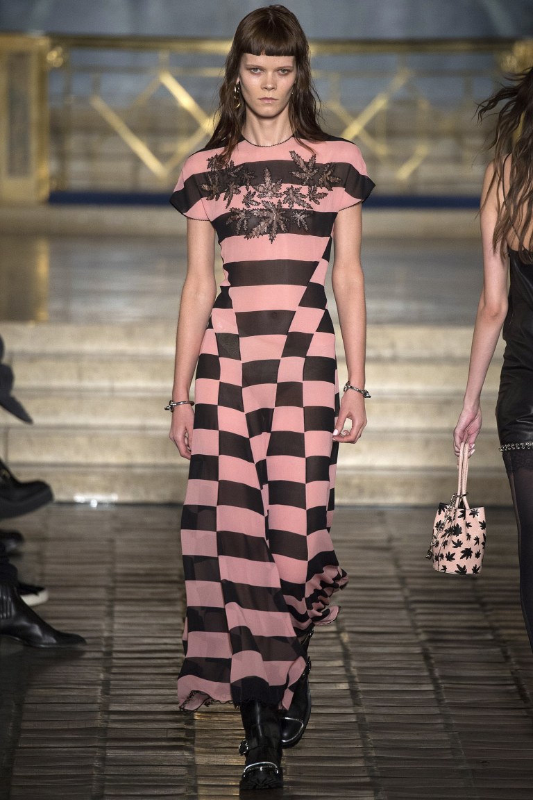 Alexander Wang Fall 2016 pink and black dress