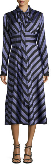 Marc Jacobs Chevron Striped Tie Neck