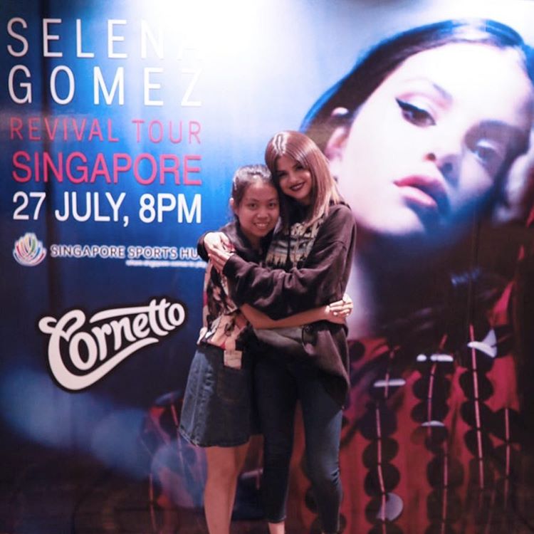 Selena Gomez style black hoodie Singapore Revival Tour photo iamlindsayg