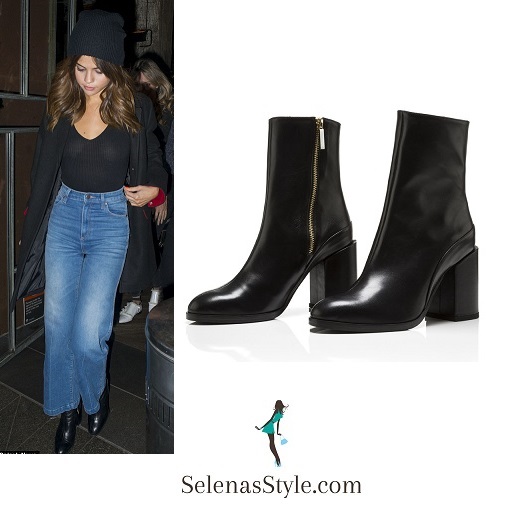 Selena Gomez style  black top jeans black hat black boots Sydney August 2016 Revival tour instagram