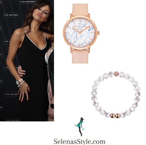 Selena gomez style pink watch and white bracelet sydney revival tour august 2016 instagram